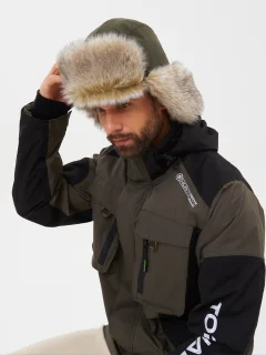Шапка для охоты и рыбалки Huntsman Горка-Люкс Хаки Исландия (56-58) — фото 3