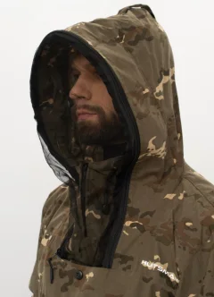 Костюм для охоты и рыбалки Huntsman Антигнус Люкс Черный мультикам Сорочка Смесовая (р.56-58/182-188) — фото 6