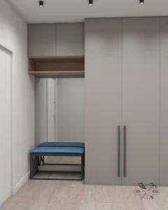 Банкетка Hype Mebel Куб (черный/синий) — фото 3