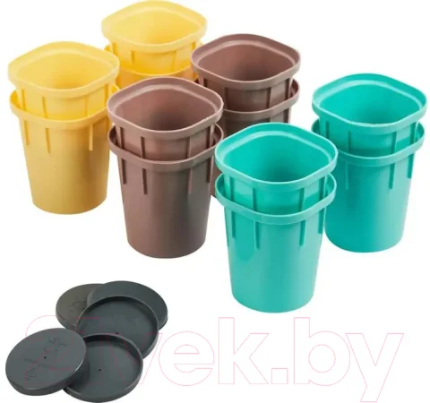 Набор горшков для рассады Ingreen IG604410998 (200мл, 12шт, микс)