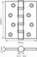 Комплект петель дверных Ренц IN100-4BB FH SB (2шт, латунь матовая) — фото 4