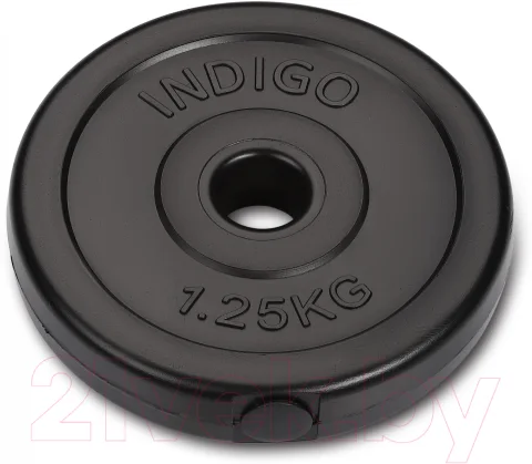 Диск для штанги Indigo Sport IN123 (1.25кг, черный)