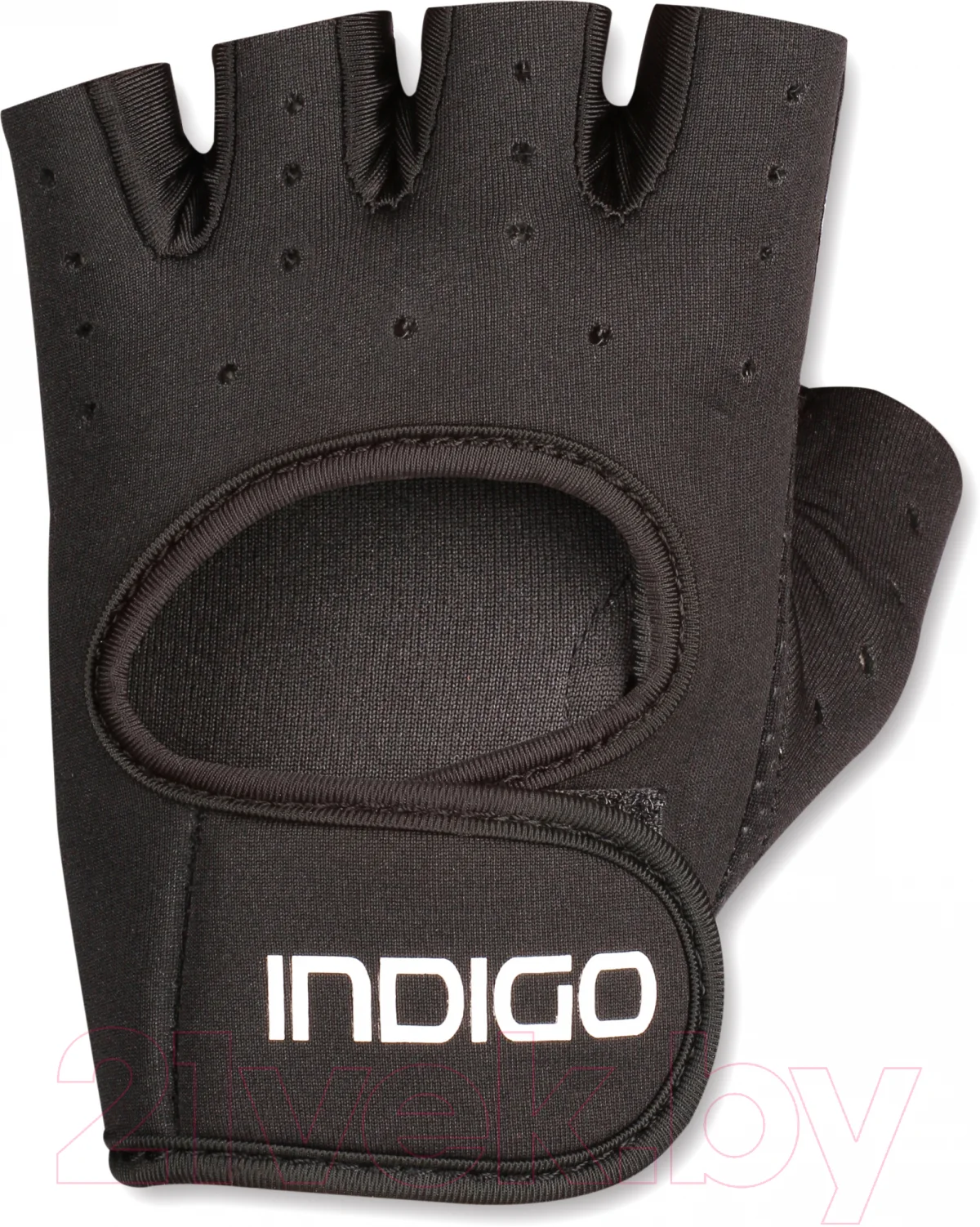 Перчатки для пауэрлифтинга Indigo Sport IN200 (L, черный)
