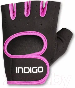 Перчатки для пауэрлифтинга Indigo Sport IN200 (S, черный/фиолетовый) — фото 7