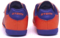 Бутсы футбольные Atemi Indoor Kids SBA-006 (оранжевый/фиолетовый, р-р 34) — фото 4