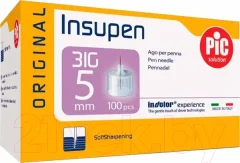 Набор игл для подкожных инъекций Pic Solution Insupen Original G31 0.25x5мм (100шт) — фото 3
