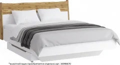 Двуспальная кровать MODULA Сэлва INV04K-1900/2181/1100(02) (дуб натюрель/белый премиум) — фото 4