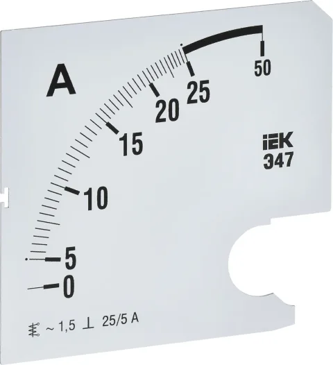 Шкала для амперметра IEK IPA20D-SC-0025