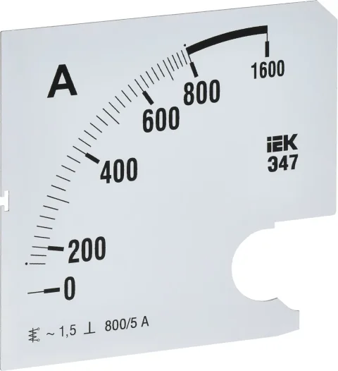 Шкала для амперметра IEK IPA20D-SC-0800