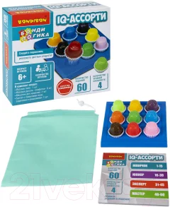 Игра-головоломка Bondibon БондиЛогика IQ-Ассорти Круглые конфеты / ВВ6334-А — фото 10