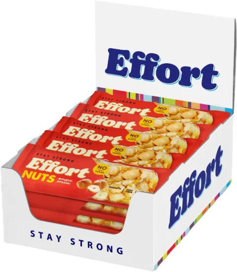 Набор протеиновых батончиков EFFORT Фундук-арахис (20x35г)