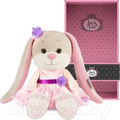 Мягкая игрушка Jack&Lin Зайка Лин в вечернем платье с цветком / JL-02202304-25 — фото 6
