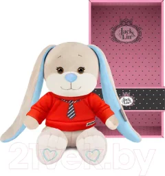 Мягкая игрушка Jack&Lin Зайчик Жак в красном свитшоте с галстуком / JL-03202307-20 — фото 6
