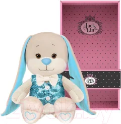 Мягкая игрушка Jack&Lin Зайчик в голубой жилетке и белых брюках / JL-032102-25 — фото 2
