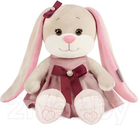Мягкая игрушка Jack&Lin Зайка Лин в бархатном платьице с бантиком / JL-04202305-20