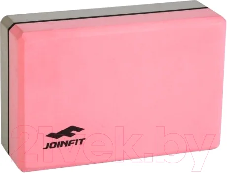Блок для йоги Joinfit J.T.040E (розовый/серый)