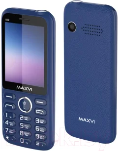 Мобильный телефон Maxvi K32 (синий+ЗУ) — фото 1