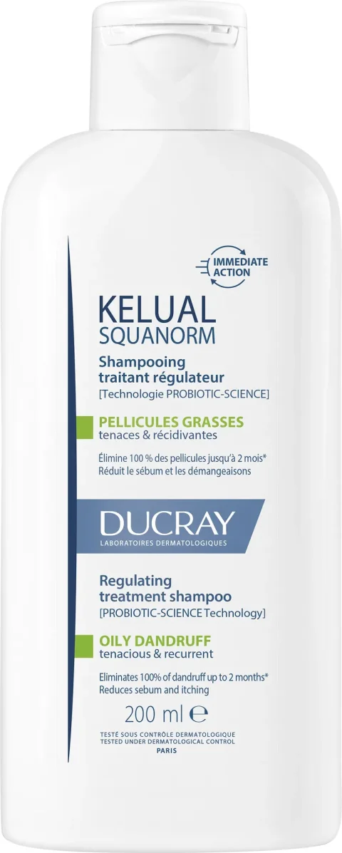 Шампунь для волос Ducray Kelual Squanorm от жирной перхоти (200мл)