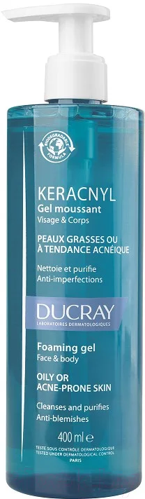 Гель для умывания Ducray Keracnyl Очищающий (400мл)