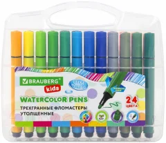 Фломастеры Brauberg Kids. Ультрасмываемые / 152192 (24цв) — фото 1