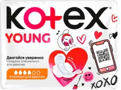 Прокладки гигиенические Kotex Янг Нормал для девочек (8шт) — фото 1