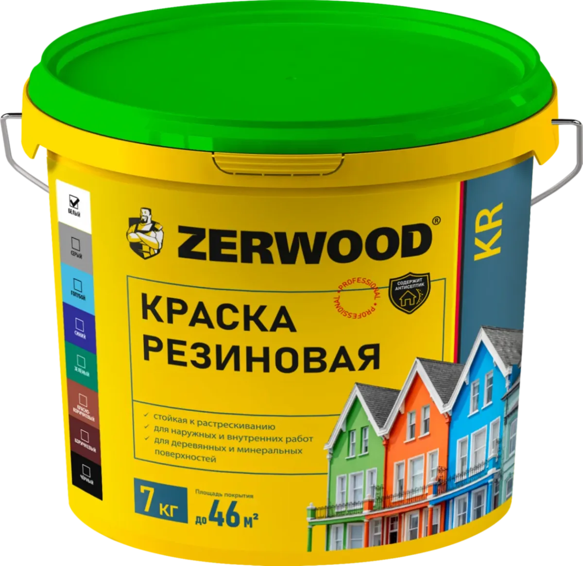 Краска Zerwood KR Резиновая (7кг, графит)