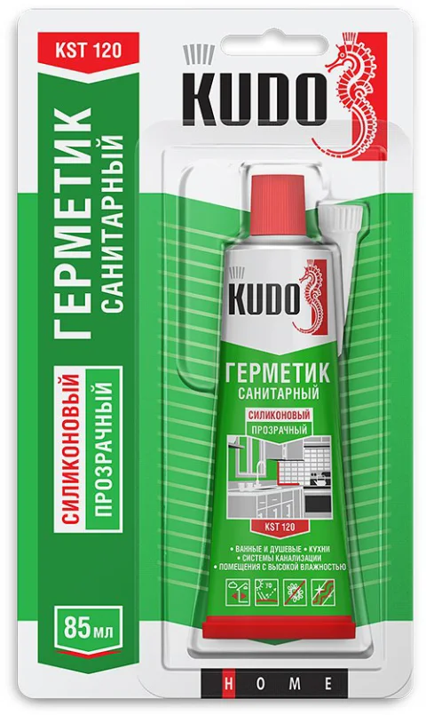 Герметик силиконовый Kudo KST-120 Санитарный (85мл, прозрачный)