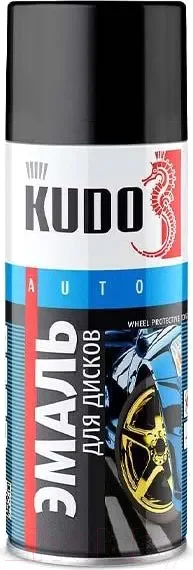 Эмаль автомобильная Kudo Для дисков KU-5203 (520мл, черный) — фото 6