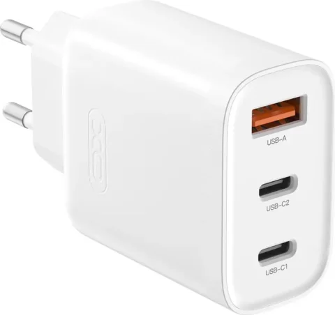 Адаптер питания сетевой XO L117 PD45W/QC18W 2USB-C+1USB-A