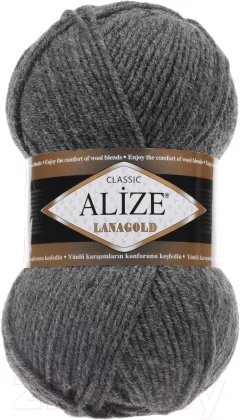 Пряжа для вязания Alize Lanagold 49% шерсть, 51% акрил / 182 (240м, средне-серый меланж) — фото 1