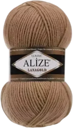 Пряжа для вязания Alize Lanagold 49% шерсть, 51% акрил / 466 (240м, коричневый) — фото 1
