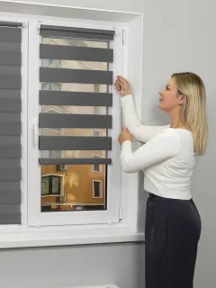 Рулонная штора Lm Decor ДН LB 11-10 220х185 (графитовый) — фото 8