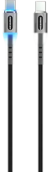 Зарядный кабель Atomic Ledit USB-C-USB-C PD 60W LED / 30.370 (1.2м, черный) — фото 7