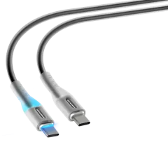 Зарядный кабель Atomic Ledit USB-C-USB-C PD 60W LED / 30.370 (1.2м, черный) — фото 8