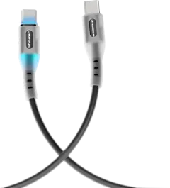 Зарядный кабель Atomic Ledit USB-C-USB-C PD 60W LED / 30.370 (1.2м, черный) — фото 9