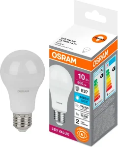 Лампа Osram LED Value А75 10Вт Е27 6500К / 4058075578913 — фото 1