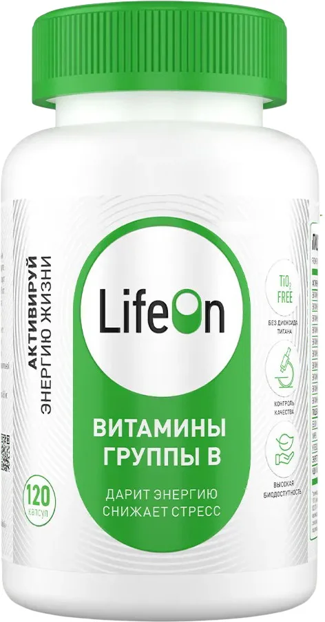 Мультивитаминный комплекс LifeON Витамины группы В (120 капсул)