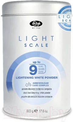 Порошок для осветления волос Lisap Light Scale 9 белый (500г) — фото 1