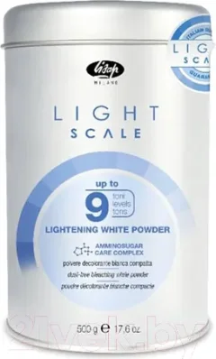 Порошок для осветления волос Lisap Light Scale 9 белый (500г) — фото 3