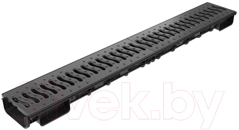 Лоток водоотводный Ecoteck Lite 100 h56 / ДИ 14805000 (с решеткой)