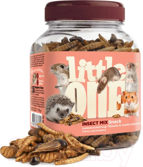 Лакомство для грызунов Mealberry Little One Смесь насекомых для всеядных грызунов (75г)