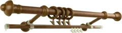 Карниз для штор Lm Decor МП, двухрядный (дуб рустик, 1.6м) — фото 3