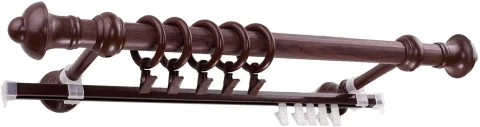 Карниз для штор Lm Decor МП, двухрядный (орех, 1.6м)