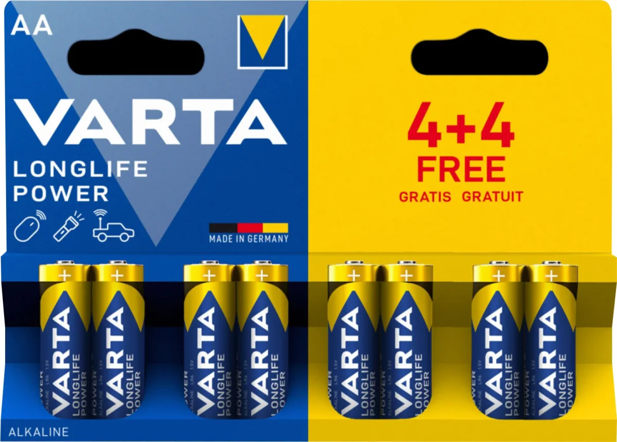 Комплект батареек Varta Longlife Power 4906 AA (8шт)
