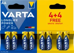 Комплект батареек Varta Longlife Power 4906 AA (8шт) — фото 1