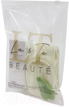 Подарочный набор La and Te beaute Увлажняющий гель-патч+Скребок гуаша+Повязка на голову LT-34 — фото 2