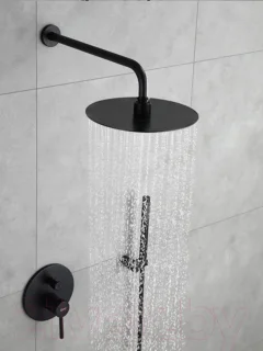 Душевая система со смесителем REA Lungo REA-P4100 (черный) — фото 3