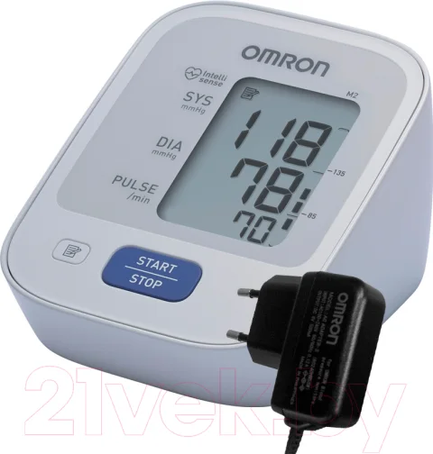 Тонометр Omron M2 Basic (HEM-7121-ALRU) + адаптер, универсальная манжета