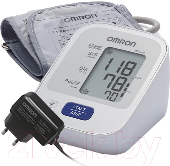 Тонометр Omron M2 Basic (HEM-7121-ARU) + адаптер