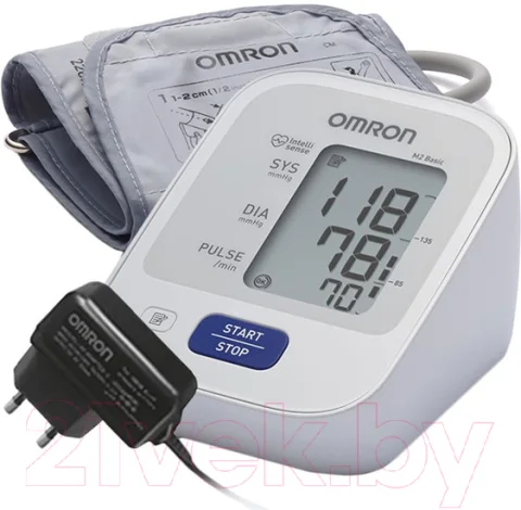 Тонометр Omron M2 Basic (HEM-7121-ARU) + адаптер